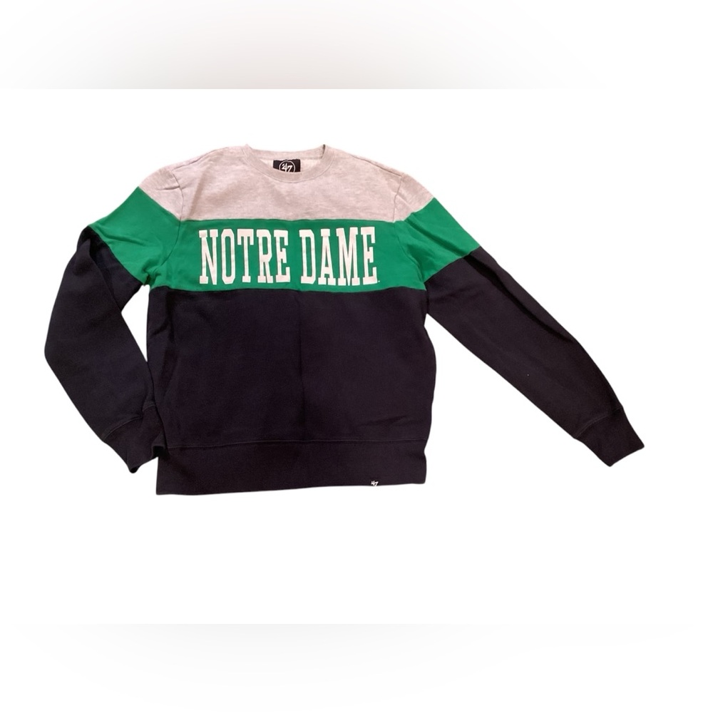 47 Notre Dame Fighting Irish Crewneck Sweatshirt Navy Green Grey Mens Small